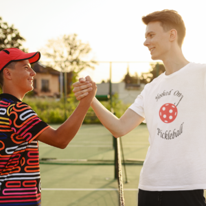 'Hooked on Pickleball' 100% Polyester Wicking Sports Shirt for Men