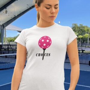 'Choices' 100% Polyester Wicking Sports Shirt for Women