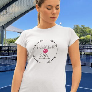 'Pickleball Girl' 100% Polyester Wicking Sports Shirt for Women