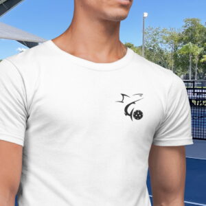 'Mako Shark with Pickleball' 100% Polyester Wicking Sports Shirt for Men