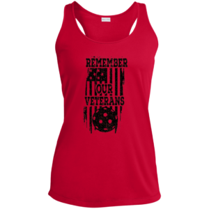 Ladies 'Remember our Veterans' Pickleball Tank in Red
